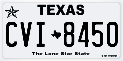 TX license plate CVI8450