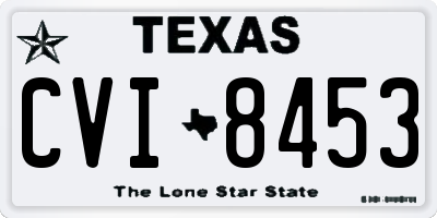 TX license plate CVI8453