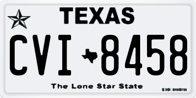 TX license plate CVI8458