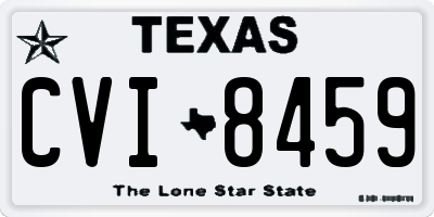 TX license plate CVI8459
