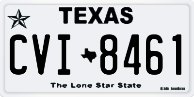 TX license plate CVI8461