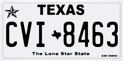 TX license plate CVI8463