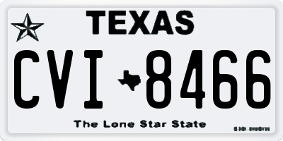 TX license plate CVI8466