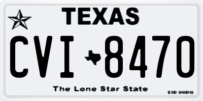 TX license plate CVI8470