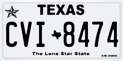 TX license plate CVI8474