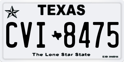 TX license plate CVI8475