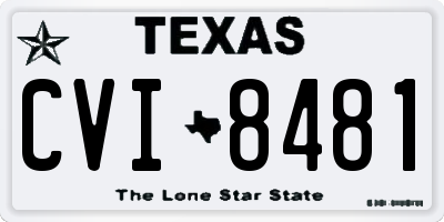 TX license plate CVI8481