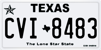 TX license plate CVI8483
