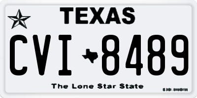 TX license plate CVI8489
