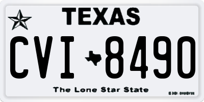 TX license plate CVI8490