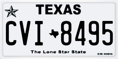 TX license plate CVI8495