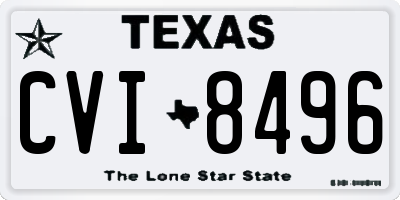 TX license plate CVI8496