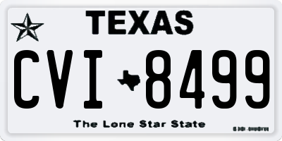 TX license plate CVI8499