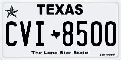 TX license plate CVI8500