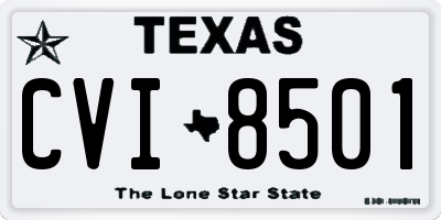 TX license plate CVI8501