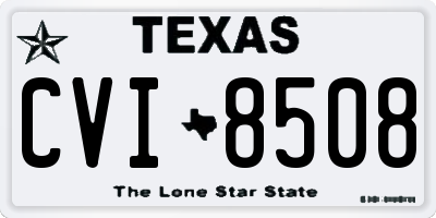 TX license plate CVI8508