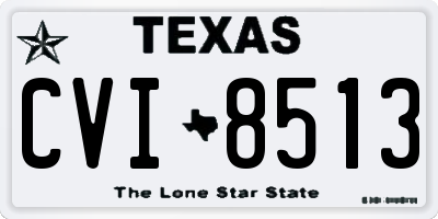 TX license plate CVI8513