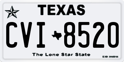 TX license plate CVI8520