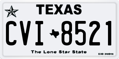 TX license plate CVI8521