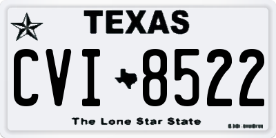 TX license plate CVI8522