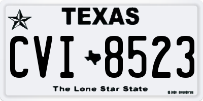 TX license plate CVI8523