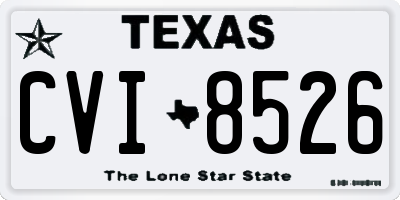 TX license plate CVI8526