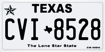 TX license plate CVI8528