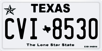 TX license plate CVI8530