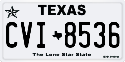 TX license plate CVI8536