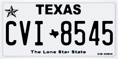 TX license plate CVI8545