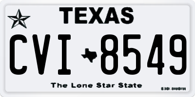 TX license plate CVI8549