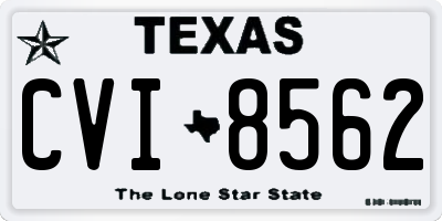 TX license plate CVI8562