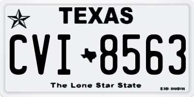 TX license plate CVI8563