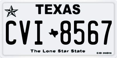 TX license plate CVI8567