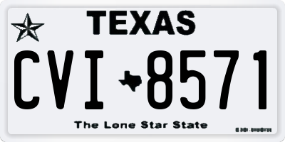 TX license plate CVI8571