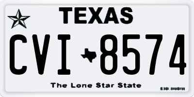 TX license plate CVI8574