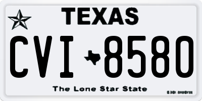 TX license plate CVI8580