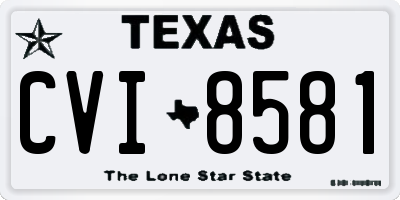 TX license plate CVI8581