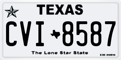 TX license plate CVI8587