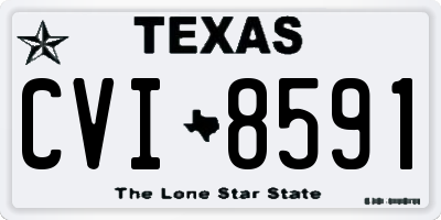 TX license plate CVI8591