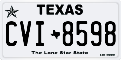 TX license plate CVI8598