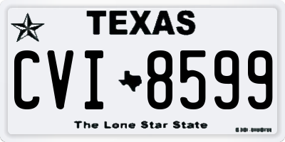 TX license plate CVI8599