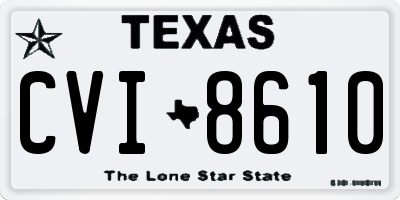 TX license plate CVI8610