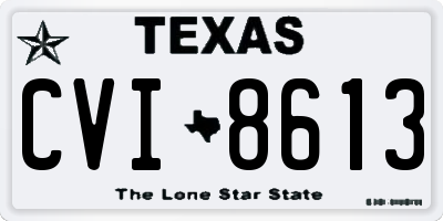 TX license plate CVI8613