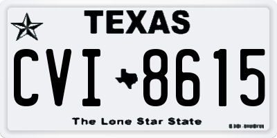 TX license plate CVI8615