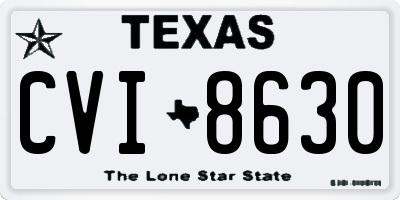 TX license plate CVI8630
