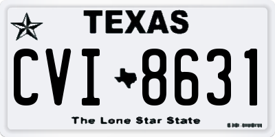 TX license plate CVI8631