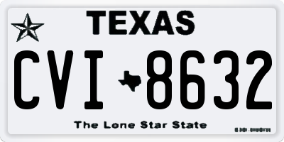 TX license plate CVI8632