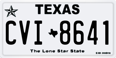 TX license plate CVI8641