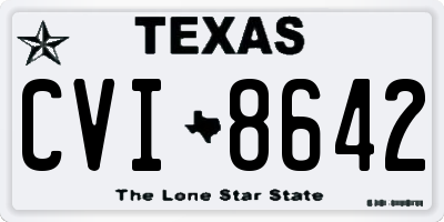 TX license plate CVI8642